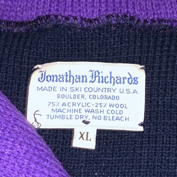 v i n t a g e :: Oversized Bold Colorblock Ski Knit Sweater - Picture 7 of 11